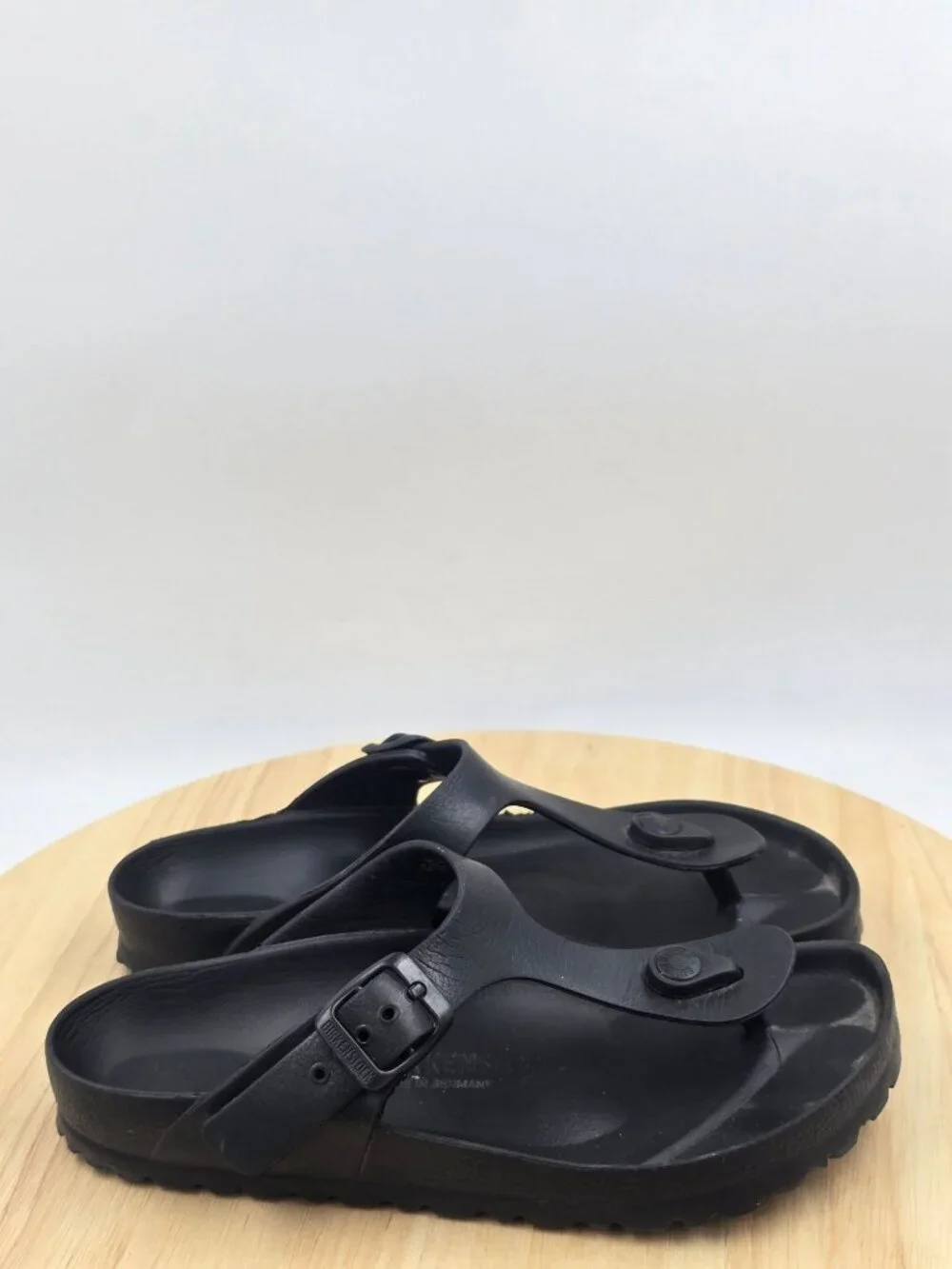 Birkenstock Gizeh Black EVA Rubber Sandals Women's Sz 4